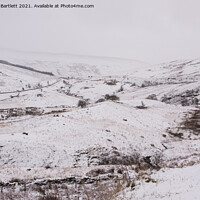 Buy canvas prints of Snow at the Storey Arms, Brecon Beacons, South Wales, UK by Andrew Bartlett