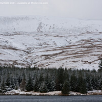 Buy canvas prints of Snow at Cantref reservoir, Brecon Beacons, UK by Andrew Bartlett