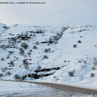 Buy canvas prints of Snow at Storey Arms, Brecon Beacons, South Wales, UK by Andrew Bartlett