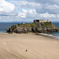 Buy canvas prints of St Catherines Island, Tenby, Pembrokeshire, UK by Andrew Bartlett