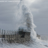 Buy canvas prints of Storm Barra at Porthcawl, South Wales, UK by Andrew Bartlett