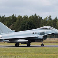 Buy canvas prints of German Air Force, Eurofighter Typhoon EF2000 by Andrew Bartlett