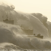 Buy canvas prints of Storm Eunice at Porthcawl by Andrew Bartlett
