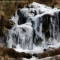 Buy canvas prints of Frozen waterfall at Brecon Beacons, South Wales UK by Andrew Bartlett
