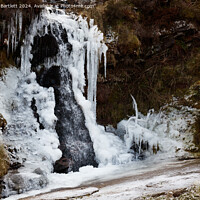 Buy canvas prints of Frozen waterfall Brecon Beacons, South Wales, UK by Andrew Bartlett