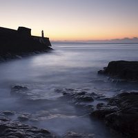 Buy canvas prints of Porthcawl sunrise. by Andrew Bartlett
