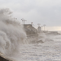 Buy canvas prints of Stormy weather in Porthcawl, UK by Andrew Bartlett