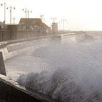 Buy canvas prints of Stormy weather at Porthcawl, UK by Andrew Bartlett