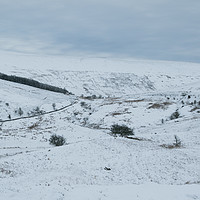 Buy canvas prints of Brecon Beacons covered in snow by Andrew Bartlett