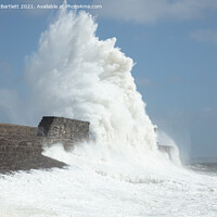 Buy canvas prints of Large waves at Porthcawl, South Wales, UK. by Andrew Bartlett
