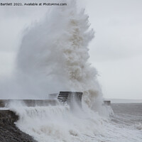 Buy canvas prints of Porthcawl waves, South Wales, UK. by Andrew Bartlett