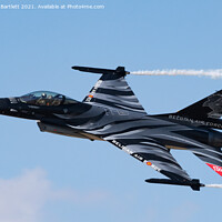 Buy canvas prints of Belgian F-16MLU 'Dark Falcon'  by Andrew Bartlett