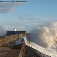 Buy canvas prints of Porthcawl waves 11 March '20 by Andrew Bartlett