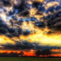 Buy canvas prints of Golden Sunset over Kent  by Framemeplease UK