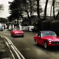 Buy canvas prints of MG classic car racing in Tenterden by Framemeplease UK