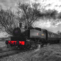 Buy canvas prints of Steam train with a Red bumper by Framemeplease UK
