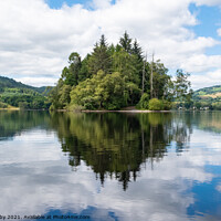 Buy canvas prints of Loch Ard - Eilean Gorm reflections by Kay Roxby