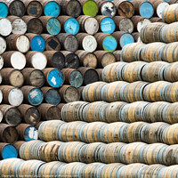 Buy canvas prints of Whisky Barrels - Scotland by Kay Roxby