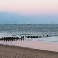 Buy canvas prints of Aberdeen beach at sunset  by Kay Roxby