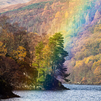 Buy canvas prints of Loch Katrine rainbow 2 by Kay Roxby