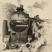 Buy canvas prints of Sepia steam train by Stephen Giles
