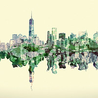 Buy canvas prints of Manhattan skyline by Sebastien Coell