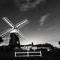 Buy canvas prints of Mundesley mill at night by Sebastien Coell