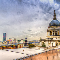 Buy canvas prints of Above St Pauls by Sebastien Coell