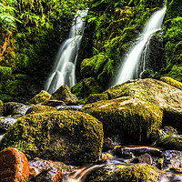 Buy canvas prints of Venford waterfall on the Dartmoor national park by Sebastien Coell