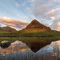 Buy canvas prints of Lochen Na Fola on the Scottish highlands at Glenco by Sebastien Coell