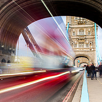 Buy canvas prints of Through the tunnel at Tower bridge by Sebastien Coell