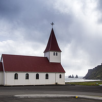 Buy canvas prints of Vik church Iceland by Sebastien Coell