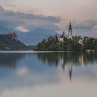 Buy canvas prints of Lake Bled slovenia photo by Sebastien Coell