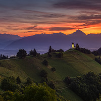 Buy canvas prints of St Primoz slovenia alps by Sebastien Coell