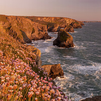 Buy canvas prints of Bedruthen Steps  by Sebastien Coell