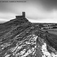 Buy canvas prints of Church with a view - Brentor by Sebastien Coell