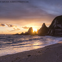 Buy canvas prints of Westcombe Bay Sunset by Sebastien Coell