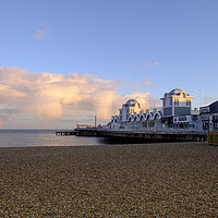 Buy canvas prints of South Parade Pier in gold Light by Paul Chambers
