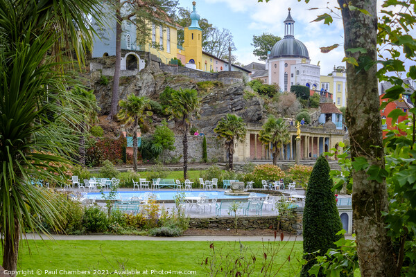 Portmeirion Village Portmeirion North Wales Picture Board by Paul Chambers
