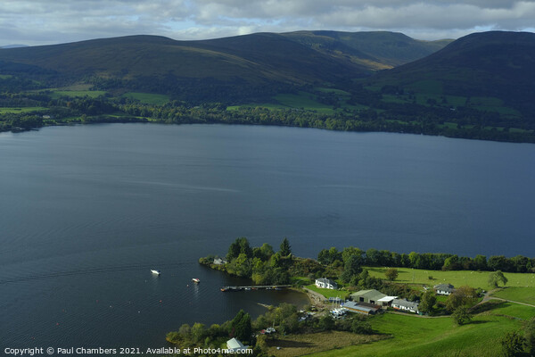 Aerial View Loch Lomond Picture Board by Paul Chambers