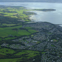 Buy canvas prints of Aerial View Helensborough River Clyde by Paul Chambers