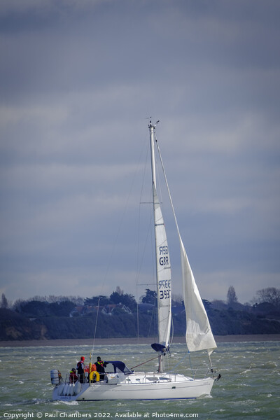 Majestic Yacht Sails Through Southampton Water Picture Board by Paul Chambers