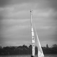 Buy canvas prints of  Yacht Sailing up Southampton Water by Paul Chambers