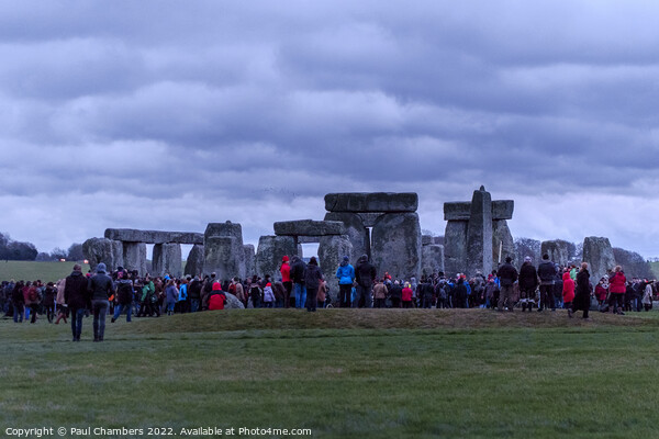 Winter Solstice Stonehenge Picture Board by Paul Chambers