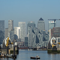 Buy canvas prints of The Mighty Thames Barrier by Paul Chambers