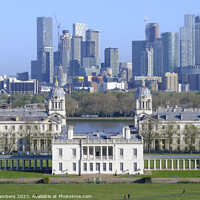 Buy canvas prints of Majestic view of Greenwich and Canary Wharf by Paul Chambers
