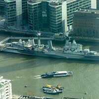 Buy canvas prints of HMS Belfast on the Thames by Paul Chambers