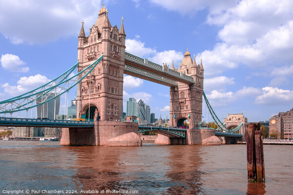 Tower Bridge London Picture Board by Paul Chambers