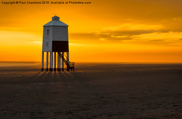 Majestic Wooden Lighthouse at Sunset Picture Board by Paul Chambers