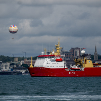 Buy canvas prints of HMS Protector by Paul Chambers